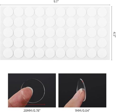 LoveBB 300 قطعة لاصقة شفافة مزدوجة الجوانب، معجون لاصق مستدير قابل للإزالة، ملصق لاصق صغير لا يترك أثرًا، معجون لزج للتعليق على الحائط لتزيين المهرجانات in Kuwait