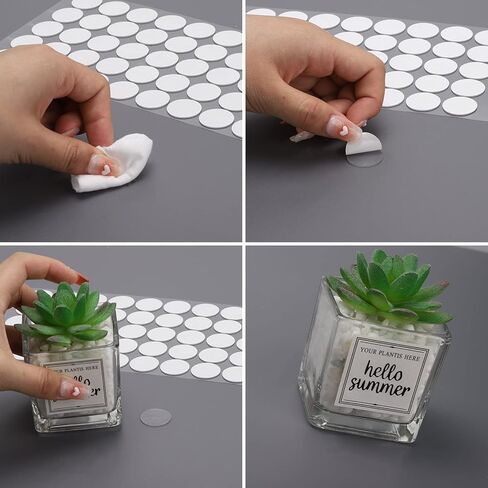 LoveBB 300 قطعة لاصقة شفافة مزدوجة الجوانب، معجون لاصق مستدير قابل للإزالة، ملصق لاصق صغير لا يترك أثرًا، معجون لزج للتعليق على الحائط لتزيين المهرجانات in Kuwait