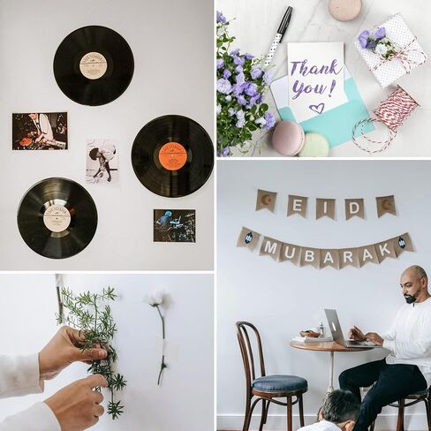 LoveBB 300 قطعة لاصقة شفافة مزدوجة الجوانب، معجون لاصق مستدير قابل للإزالة، ملصق لاصق صغير لا يترك أثرًا، معجون لزج للتعليق على الحائط لتزيين المهرجانات in Kuwait