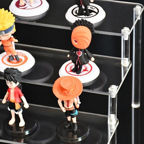 حامل أكريليك، حامل عرض أكريليك شفاف بأربعة طبقات، رف حامل عرض لمنظم مجموعات الأشكال والديكور، حامل حامل كب كيك الحلوى، رف أدوات التجميل - 11.6 × 3.8 بوصة in Kuwait