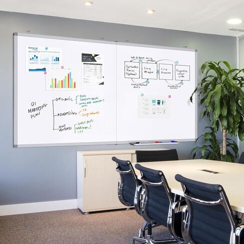 White Board Dry Erase 72x40, Large Magnetic Whiteboard Maxtek Dry Erase Boards for Wall, Aluminum Presentation Wall-Mounted Marker Board with a Long Pen Tray for School, Classroom, Office & Home in Kuwait