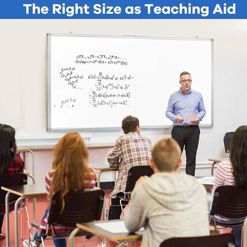 White Board Dry Erase 72x40, Large Magnetic Whiteboard Maxtek Dry Erase Boards for Wall, Aluminum Presentation Wall-Mounted Marker Board with a Long Pen Tray for School, Classroom, Office & Home in Kuwait