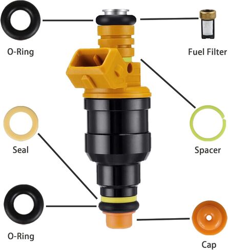 0280150943 8 Set Fuel Injector Seal Kits Include O-rings, Pintle Caps, Seal Spacers and Filter Baskets Universal Repair Set in Saudi Arabia