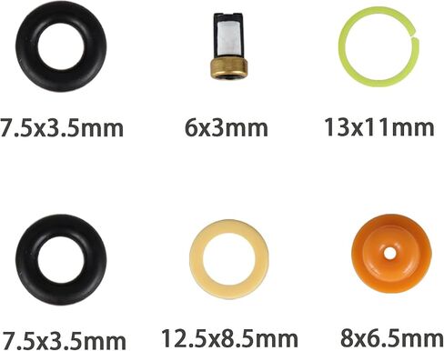 0280150943 8 Set Fuel Injector Seal Kits Include O-rings, Pintle Caps, Seal Spacers and Filter Baskets Universal Repair Set in Saudi Arabia