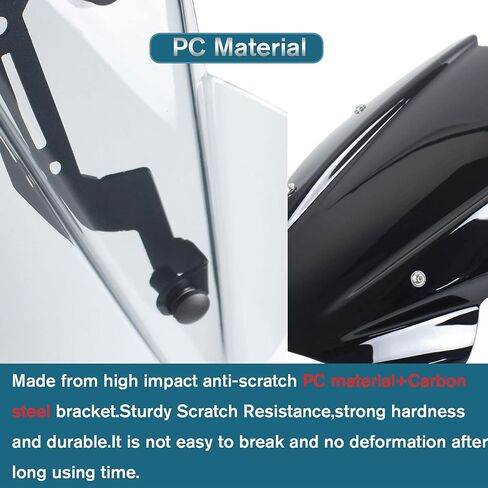 Motorcycle Racing Windscreen Windshield Air Deflector Viser Visor fit for Ka-wa-sa-ki Z400 Z250 Z 400 Z 250 Accessories 2019 2020 2021 2022 2023 (Black Smoke) in Saudi Arabia