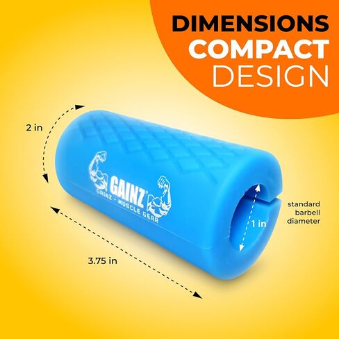 Gainz - Thick Grips Dumbell/Barbell Weight Lifting Adapters for Fat Bar - Grow Bigger Biceps - Training, Bodybuilding (Set of 2) in Saudi Arabia