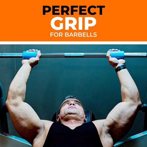 Gainz - Thick Grips Dumbell/Barbell Weight Lifting Adapters for Fat Bar - Grow Bigger Biceps - Training, Bodybuilding (Set of 2) in Saudi Arabia