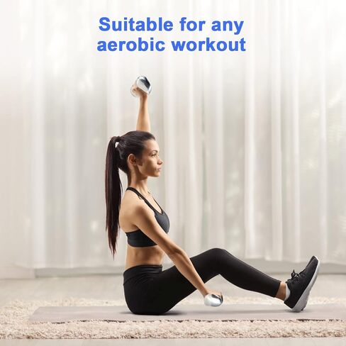 Ergonomic Ear Dumbbells Weights-Neoprene Dumbbells Hand Weights Set for Pilates, Yoga, Strength Training, Jogging, Home Gym Workout for Women, Men(3 LBS / 4 LBS / 5 LBS) in Kuwait