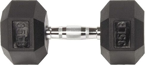 Signature Fitness Colored Rubber Encased Hex Dumbbell, Pairs or Sets, Multiple Packages in Saudi Arabia