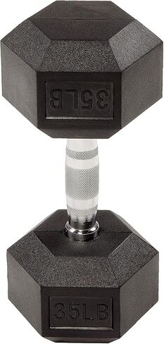 Signature Fitness Colored Rubber Encased Hex Dumbbell, Pairs or Sets, Multiple Packages in Saudi Arabia