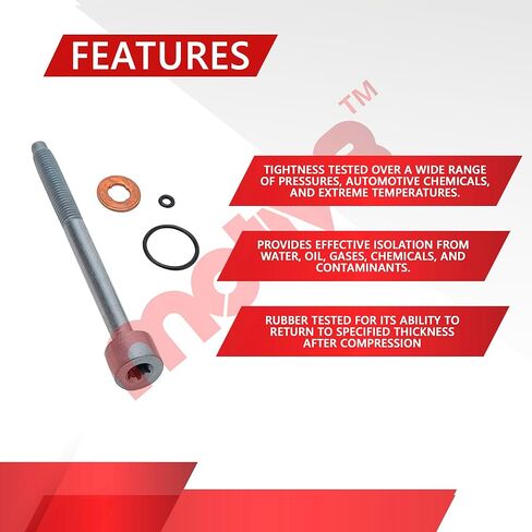 خط حاقن الوقود ومجموعة الختم 6.7L V8 Powerstroke متوافق مع Ford Super Duty F250 F350 F450 F550 2011-2019 | سلندرات 3,4,5,6 | يستبدل: BC3Z9229F BC3Z9229B BC3Z9229D CM5292 CM5192 in Kuwait