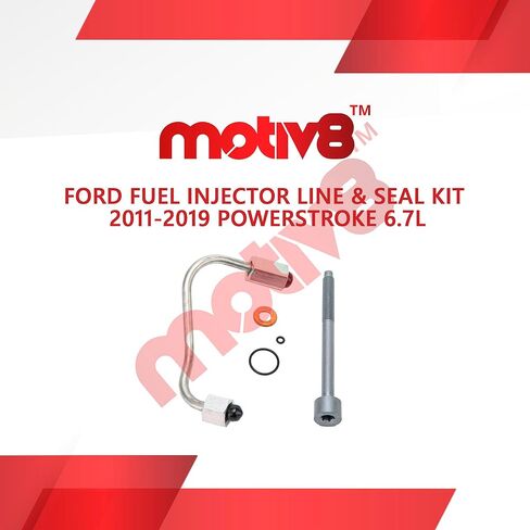 خط حاقن الوقود ومجموعة الختم 6.7L V8 Powerstroke متوافق مع Ford Super Duty F250 F350 F450 F550 2011-2019 | سلندرات 3,4,5,6 | يستبدل: BC3Z9229F BC3Z9229B BC3Z9229D CM5292 CM5192 in Kuwait