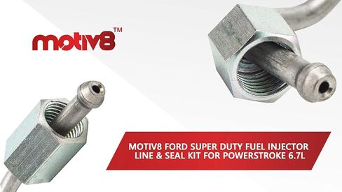 خط حاقن الوقود ومجموعة الختم 6.7L V8 Powerstroke متوافق مع Ford Super Duty F250 F350 F450 F550 2011-2019 | سلندرات 3,4,5,6 | يستبدل: BC3Z9229F BC3Z9229B BC3Z9229D CM5292 CM5192 in Kuwait