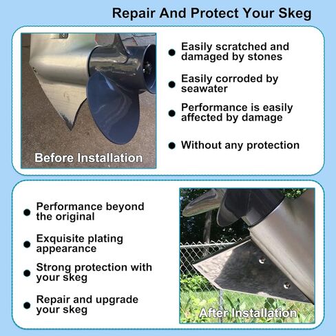 youour 35-SS625 Skeg Guard Safe Skeg Protector، بديل من الفولاذ المقاوم للصدأ من الدرجة البحرية يناسب قوة مختارة، Honda، Mercury/Mariner، Nissan، Tohatsu وYamaha المحركات الخارجية in Kuwait