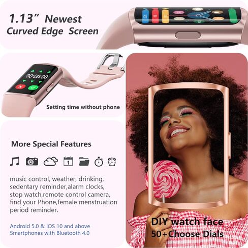 MorePro Fitness Tracker, 2023 Fitness Trackers with Blood Pressure and Heart Rate Monitor, Sleep Tracker with HRV and Blood Oxygen, Step Calorie Activity Smart Watch for Women in Kuwait