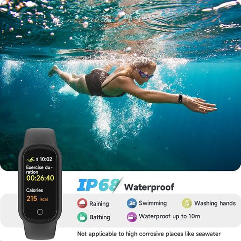 Fitness Tracker Watch with Heart Rate/Sleep Tracker/IP68 Waterproof, Activity Tracker with Pedometer Step Counter, Health Watch for Women Men with 14 Sports Compatible Android iOS in Saudi Arabia