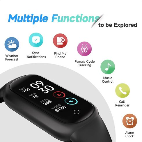 Fitness Tracker Watch with Heart Rate/Sleep Tracker/IP68 Waterproof, Activity Tracker with Pedometer Step Counter, Health Watch for Women Men with 14 Sports Compatible Android iOS in Saudi Arabia