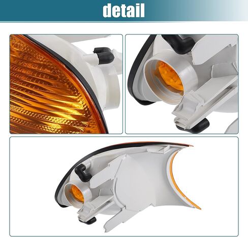 X AUTOHAUX زوج العنبر بدوره مصباح إشارة مصباح الجبهة اليسرى الجانب الأيمن الزاوية مصباح إشارة لسيارات BMW E46 3 سلسلة 2000-2001 2 باب in Kuwait