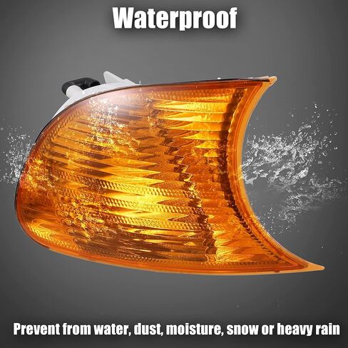 X AUTOHAUX زوج العنبر بدوره مصباح إشارة مصباح الجبهة اليسرى الجانب الأيمن الزاوية مصباح إشارة لسيارات BMW E46 3 سلسلة 2000-2001 2 باب in Kuwait