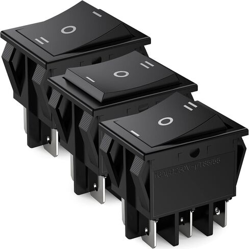 3Pcs AC16A/125V 16A/250V 4Pins 2 Position On/Off Red LED Light Illuminated Boat Rocker Switch (red) in Saudi Arabia