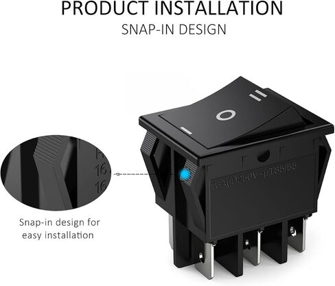 3Pcs AC16A/125V 16A/250V 4Pins 2 Position On/Off Red LED Light Illuminated Boat Rocker Switch (red) in Saudi Arabia