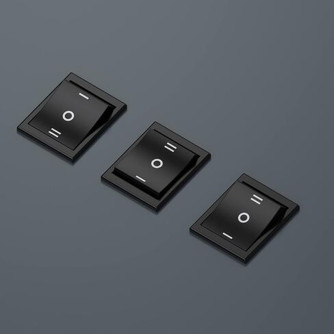 3Pcs AC16A/125V 16A/250V 4Pins 2 Position On/Off Red LED Light Illuminated Boat Rocker Switch (red) in Saudi Arabia