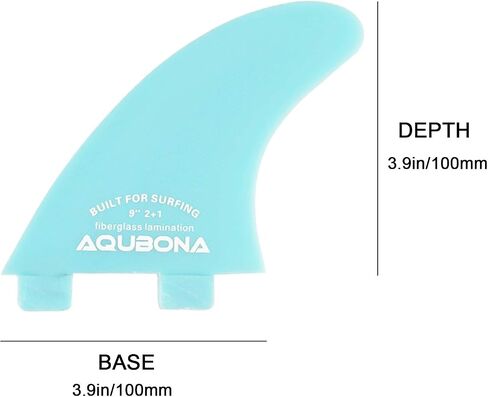 AQUBONA لوح التزلج Longboard Fin 9 بوصة زعنفة واحدة in Saudi Arabia