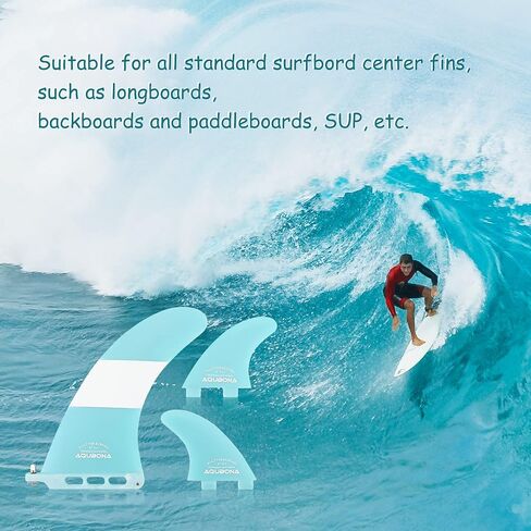 AQUBONA لوح التزلج Longboard Fin 9 بوصة زعنفة واحدة in Saudi Arabia