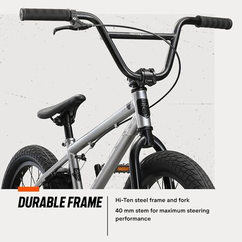 Mongoose Legion Kids Freestyle Sidewalk BMX Bike, Beginner Riders, Boys and Girls, 16-20-inch Wheels, Hi-Ten Steel Frame, Micro Drive BMX Gearing in Saudi Arabia