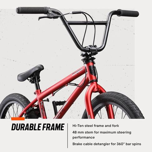 دراجة Mongoose Legion Kids Freestyle Sidewalk BMX، راكبون مبتدئون، أولاد وبنات، عجلات مقاس 16-20 بوصة، إطار فولاذي Hi-Ten، تروس Micro Drive BMX in Kuwait