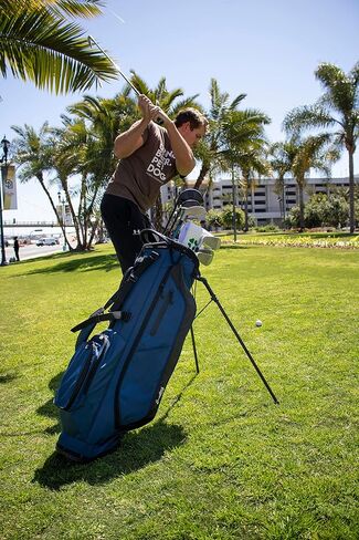 The Cruiser by Sunday Golf - Lightweight Full-Size Stand Bag with self-Balancing Double Strap - Carry or Use on Golf Cart - Best Value for 18 Holes, Walking or Driving Range, 4.75 pounds in Kuwait