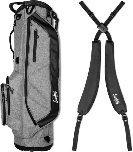 The Cruiser by Sunday Golf - Lightweight Full-Size Stand Bag with self-Balancing Double Strap - Carry or Use on Golf Cart - Best Value for 18 Holes, Walking or Driving Range, 4.75 pounds in Kuwait