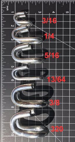 TireChain.com الجزء رقم 177 3/16 .177 خطافات سلسلة متقاطعة لسلاسل الإطارات، أجزاء - عبوة من 10 in Kuwait