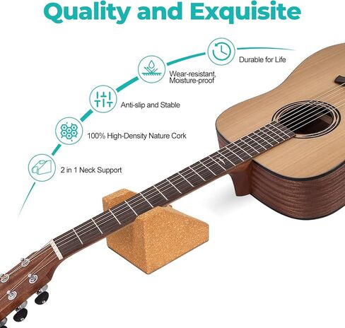 مسند رقبة جيتار الفلين، وسادة دعم مهد رقبة الجيتار، ملحقات الجيتار للإصلاح والصيانة والتنظيف، أداة لوثير للآلات الوترية، فلين طبيعي 100%. in Kuwait