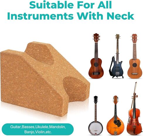مسند رقبة جيتار الفلين، وسادة دعم مهد رقبة الجيتار، ملحقات الجيتار للإصلاح والصيانة والتنظيف، أداة لوثير للآلات الوترية، فلين طبيعي 100%. in Kuwait