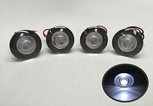 Pactrade Marine 4 Pieces Boat LED Livewell Round White Courtesy Light OEM Waterproof in Saudi Arabia