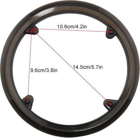 2 قطعة دراجة دراجة هوائية جبلية Chainring الحرس مع 8 مسامير 42T 4 حفرة البلاستيك Chainwheel الغطاء الواقي شفاف أبيض/بني in Saudi Arabia