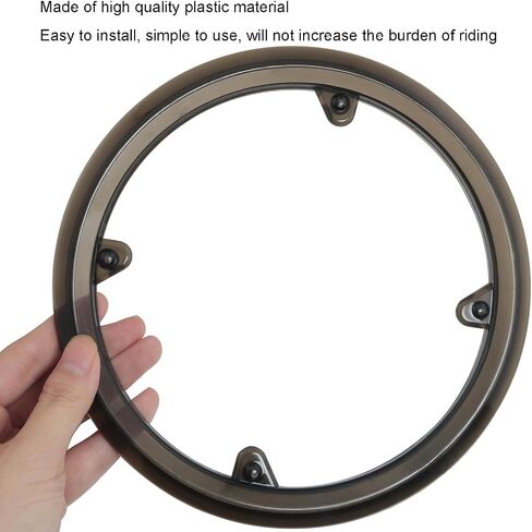 2 قطعة دراجة دراجة هوائية جبلية Chainring الحرس مع 8 مسامير 42T 4 حفرة البلاستيك Chainwheel الغطاء الواقي شفاف أبيض/بني in Saudi Arabia