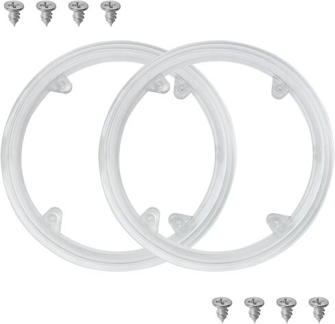 2 قطعة دراجة دراجة هوائية جبلية Chainring الحرس مع 8 مسامير 42T 4 حفرة البلاستيك Chainwheel الغطاء الواقي شفاف أبيض/بني in Saudi Arabia