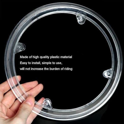 2 قطعة دراجة دراجة هوائية جبلية Chainring الحرس مع 8 مسامير 42T 4 حفرة البلاستيك Chainwheel الغطاء الواقي شفاف أبيض/بني in Saudi Arabia