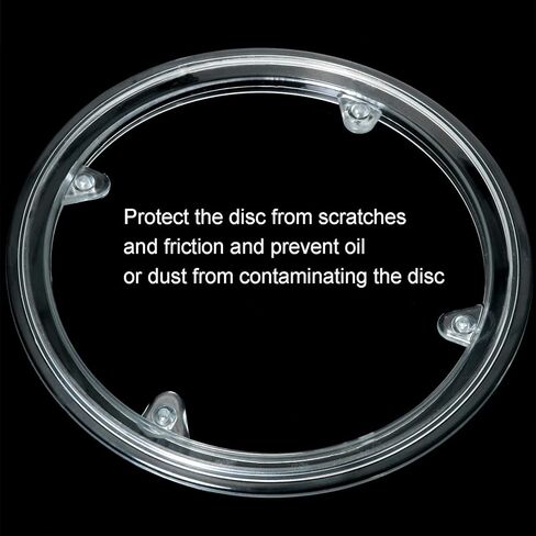 2 قطعة دراجة دراجة هوائية جبلية Chainring الحرس مع 8 مسامير 42T 4 حفرة البلاستيك Chainwheel الغطاء الواقي شفاف أبيض/بني in Saudi Arabia