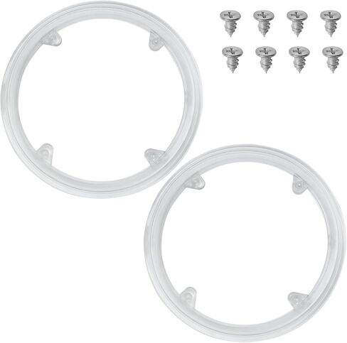 2 قطعة دراجة دراجة هوائية جبلية Chainring الحرس مع 8 مسامير 42T 4 حفرة البلاستيك Chainwheel الغطاء الواقي شفاف أبيض/بني in Saudi Arabia