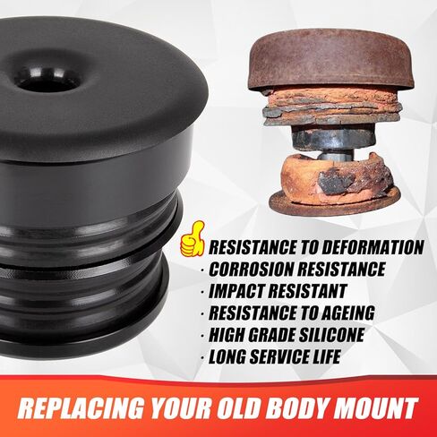 حامل جسم من السيليكون متوافق مع 2008-2016 Ford F250 F350 Super Duty Crew Cab 2WD 4WD بطانات تثبيت الكابينة المصنوعة من السيليكون لتحسين أداء القيادة الوعرة in Kuwait