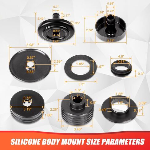 حامل جسم من السيليكون متوافق مع 2008-2016 Ford F250 F350 Super Duty Crew Cab 2WD 4WD بطانات تثبيت الكابينة المصنوعة من السيليكون لتحسين أداء القيادة الوعرة in Kuwait