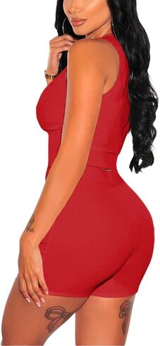 Nimsruc 2 Piece Sets For Women Sexy Casual Workout Crop Tank Top High Waist Shorts Leggings Sets Summer Active Wear in Saudi Arabia