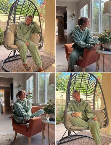 Yeokou المرأة الصوف 2 قطعة ملابس رياضية كنزة قطيفة البلوز عداء ببطء السراويل الرياضية مجموعة in Kuwait