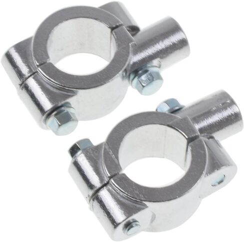 Motorcycle Group 1" 25mm Motorcycle HandleBar 10mm Mirror Thread Mount Holder Clamp Adaptor Chrome in Saudi Arabia