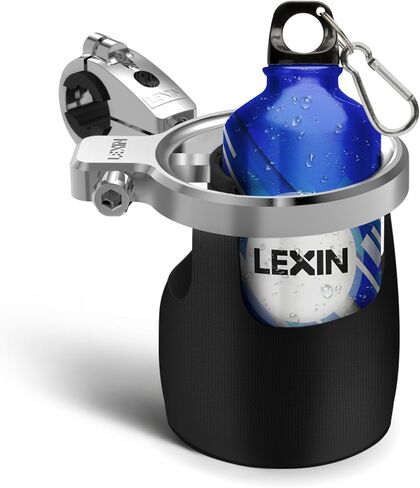 حامل أكواب دراجة نارية LEXIN C4 لهارلي ديفيدسون، حامل مشروبات كبير من الألومنيوم مع حامل كروي دوار 360 درجة ومشبك قابل للتعديل، حامل المقود 7/8 بوصة إلى 1 1/4 بوصة، عالمي للمركبة/UTV/سكوتر in Kuwait