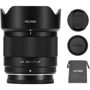 Viltrox 35mm f1.7 for Fuji X Mount, Auto Focus Prime Lens Compatible with Fujifilm X-Mount XS10 X-A5 X-A7 X-M1 X-M2 X-E4 X-T1 X-T10 X-T2 X-T20 X-T3 X-T4 X-T100
