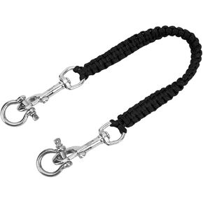 Camera Retractable Lanyard Diving Camera Rope, Camera Housing Carry Lanyard for Dive Clips (Black)